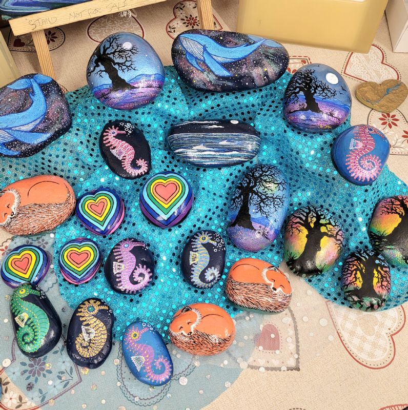 Sam Barnes Painted Stones and Pebbles